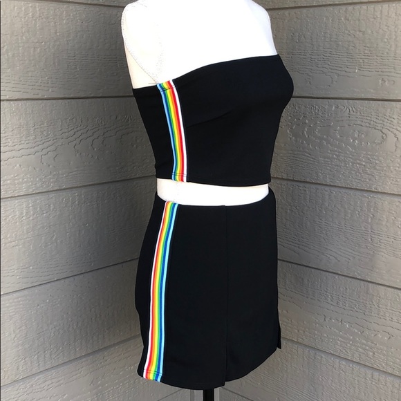 Blue Blush Pants - Blue Blush Rainbow Tennis Set.